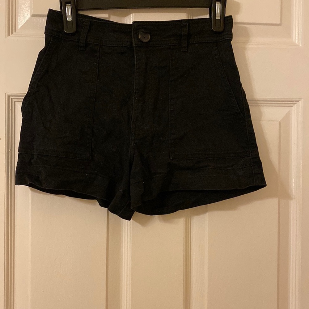super high waisted black hm shorts